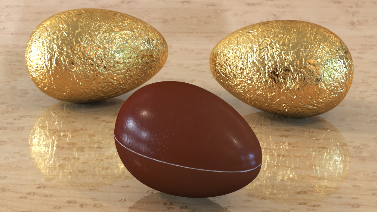 3D Milk Chocolate Egg model