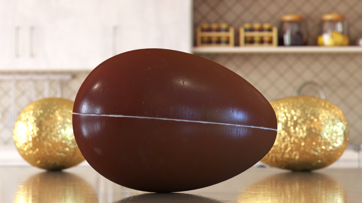 3D Milk Chocolate Egg model