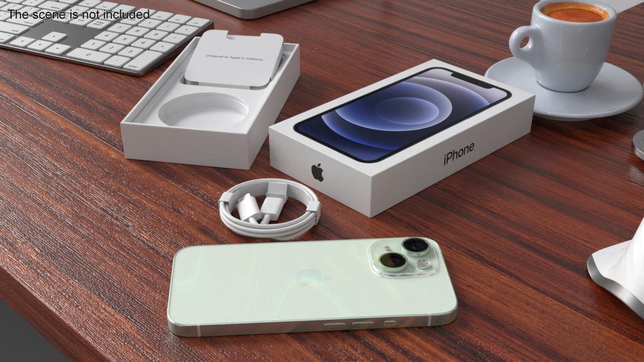 IPhone 15 Green Unpacked 3D model