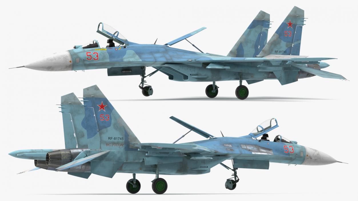 3D Rigged Russian Military Aircrafts Collection 6