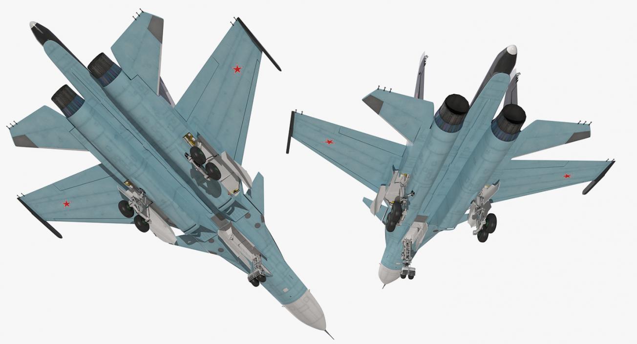 3D Rigged Russian Military Aircrafts Collection 6