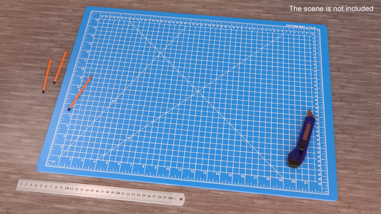 Cutting Mat Self-Healing Blue 3D model