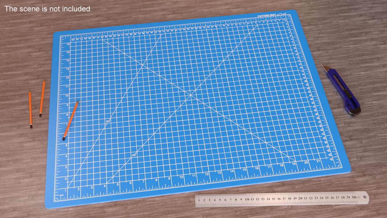 Cutting Mat Self-Healing Blue 3D model