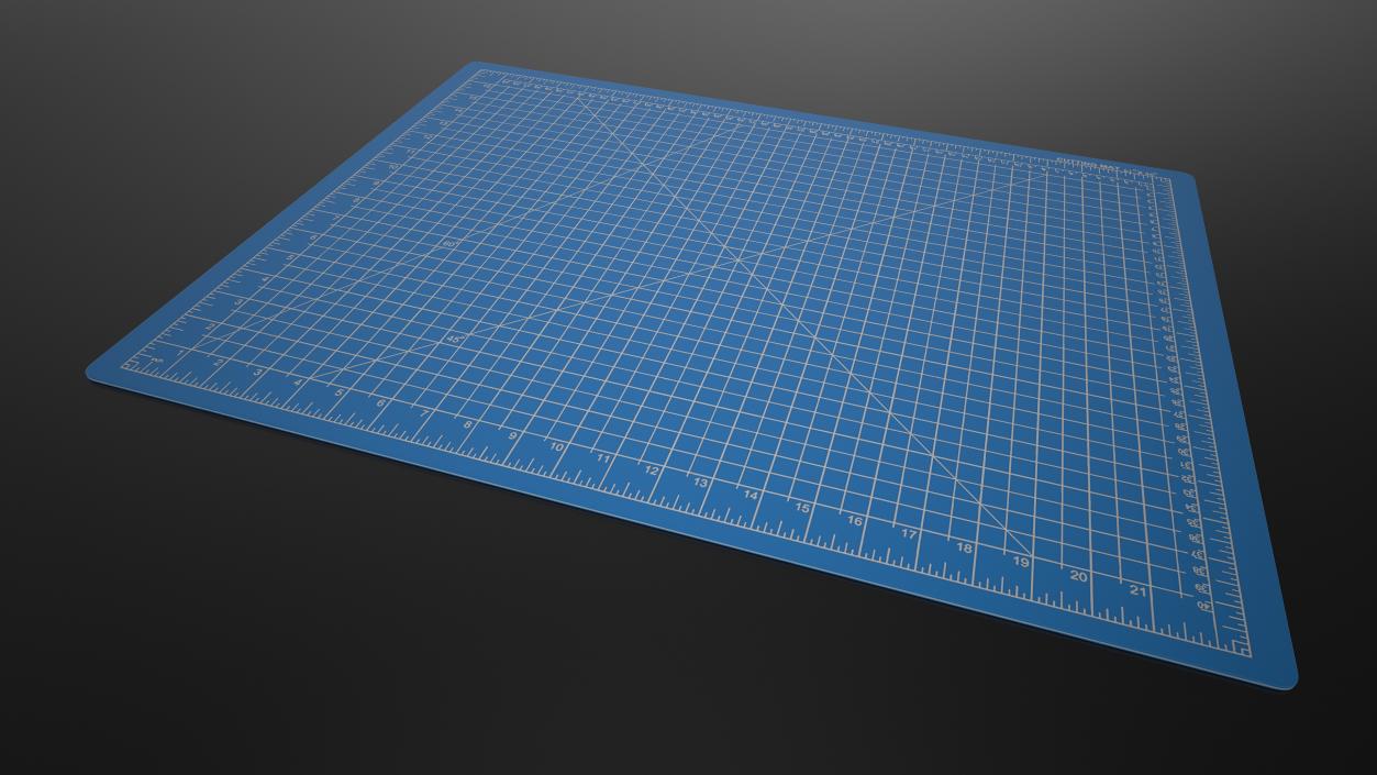 Cutting Mat Self-Healing Blue 3D model