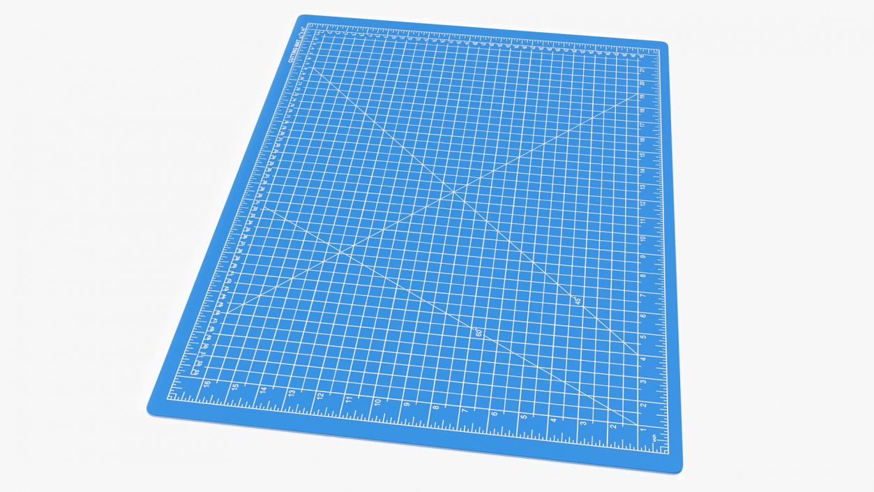 Cutting Mat Self-Healing Blue 3D model