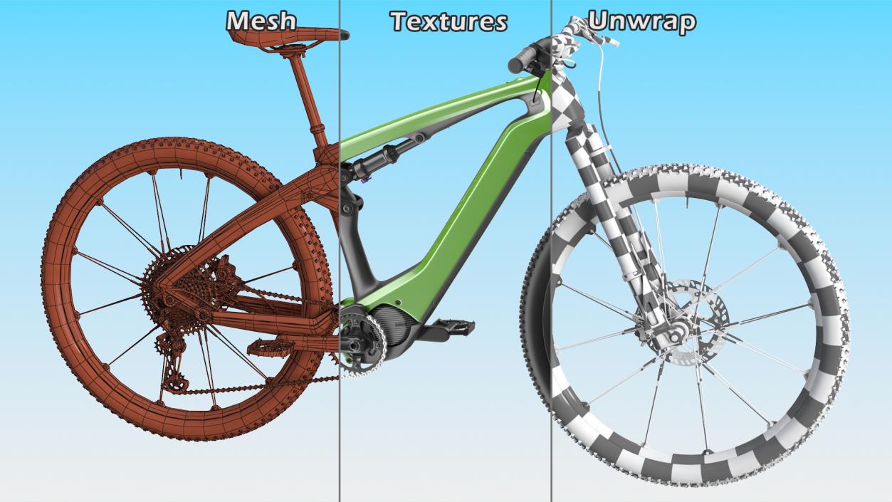 3D Rigged Bicycles Collection 5 model