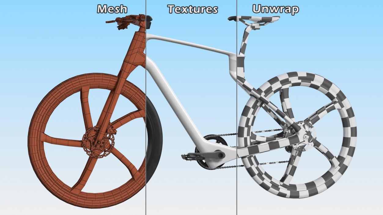 3D Rigged Bicycles Collection 5 model