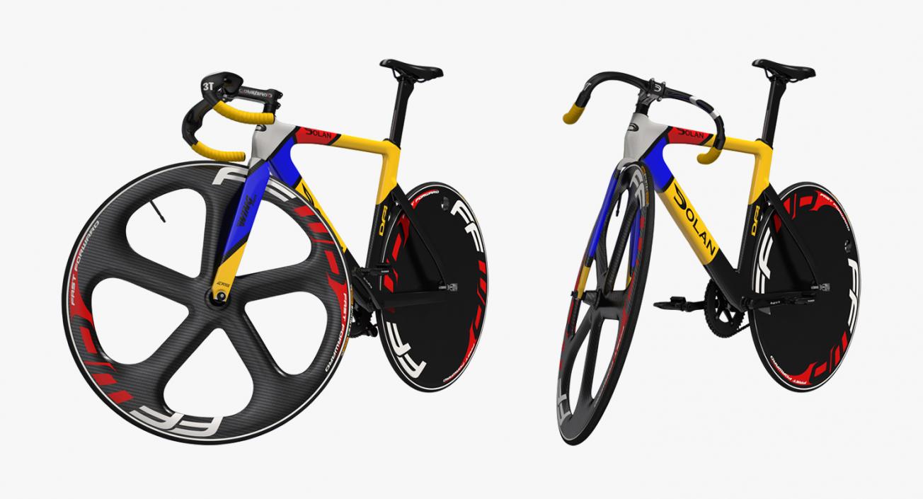 3D Rigged Bicycles Collection 5 model