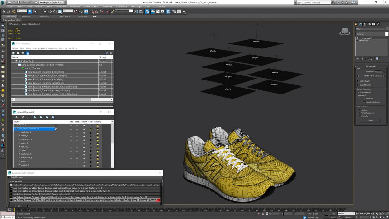 New Balance Sneakers Fur 3D model