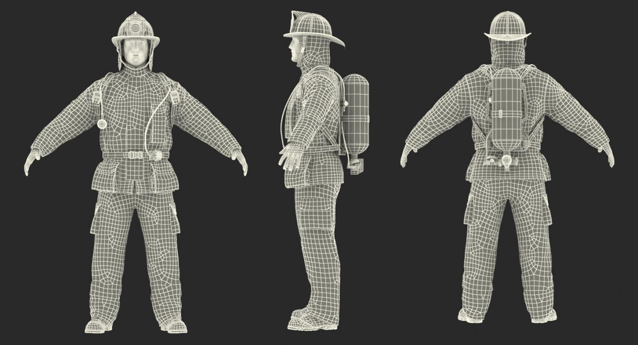 3D Firefighters Collection model