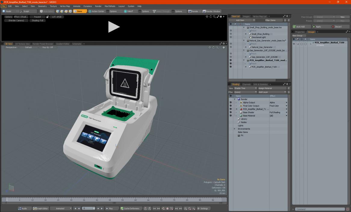 Thermal Cycler BioRad T100 Switched Off 3D model