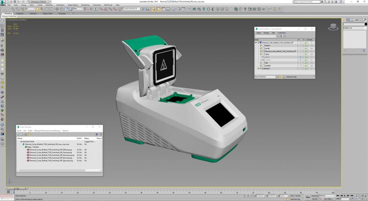 Thermal Cycler BioRad T100 Switched Off 3D model