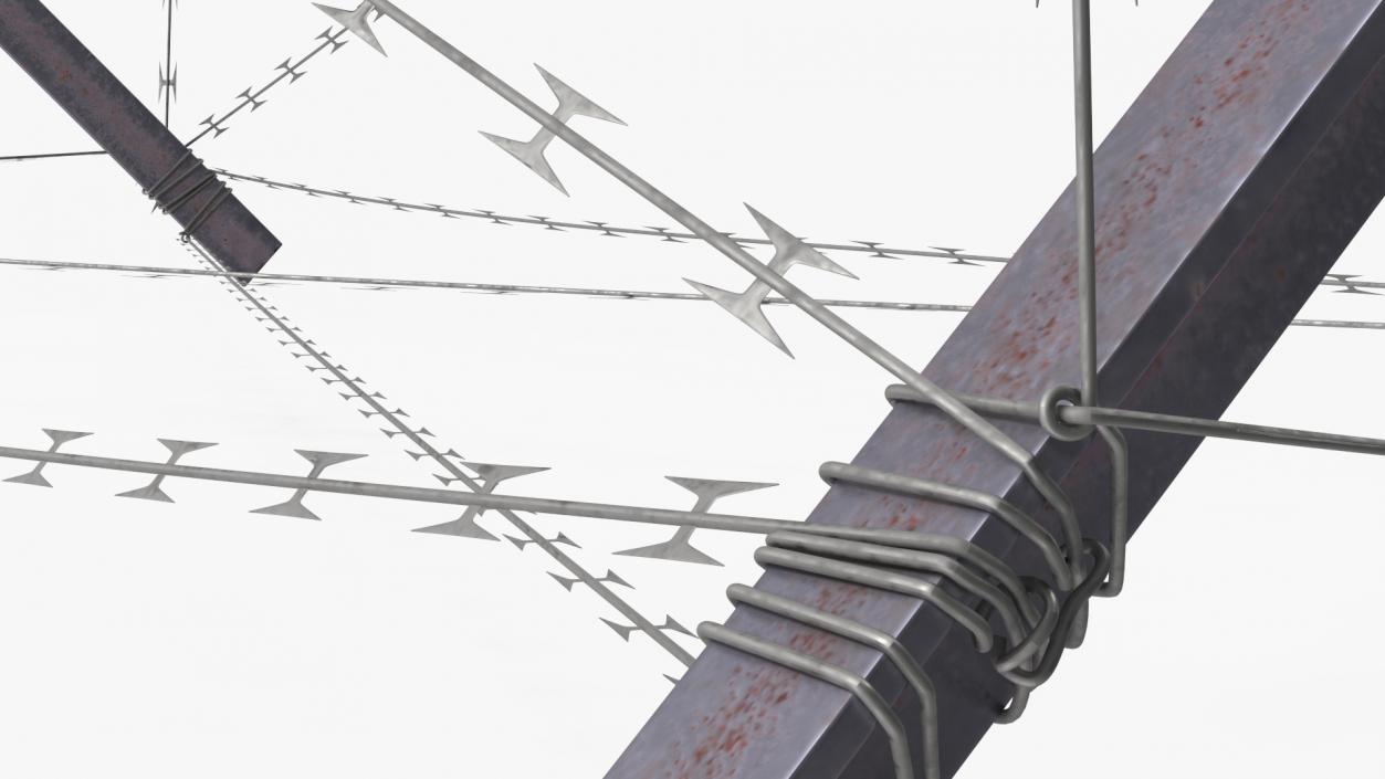 3D model Knife Rest Razor Wire Obstacle