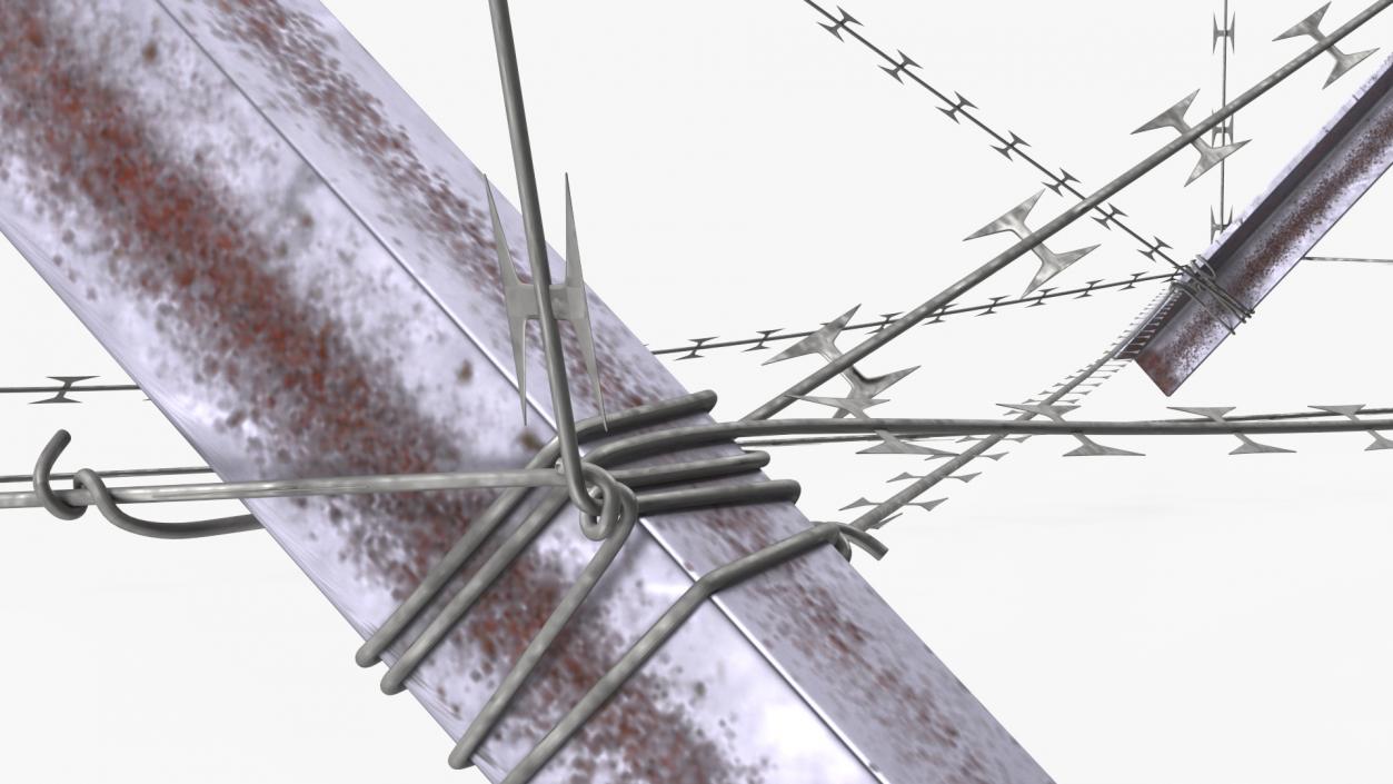 3D model Knife Rest Razor Wire Obstacle