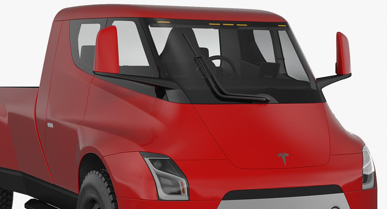 3D Tesla Electric Pickup Concept Rigged