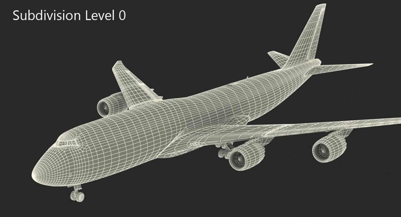 3D Boeing 747-8I Generic Rigged model