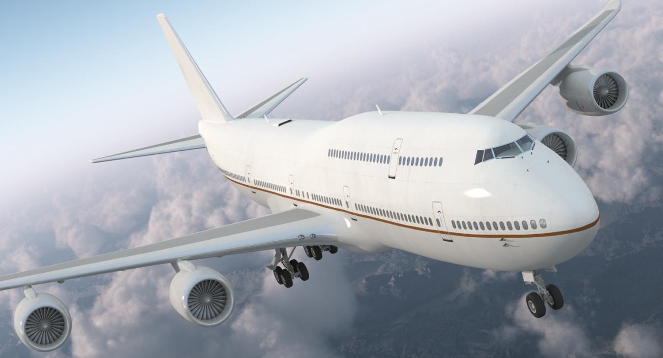 3D Boeing 747-8I Generic Rigged model