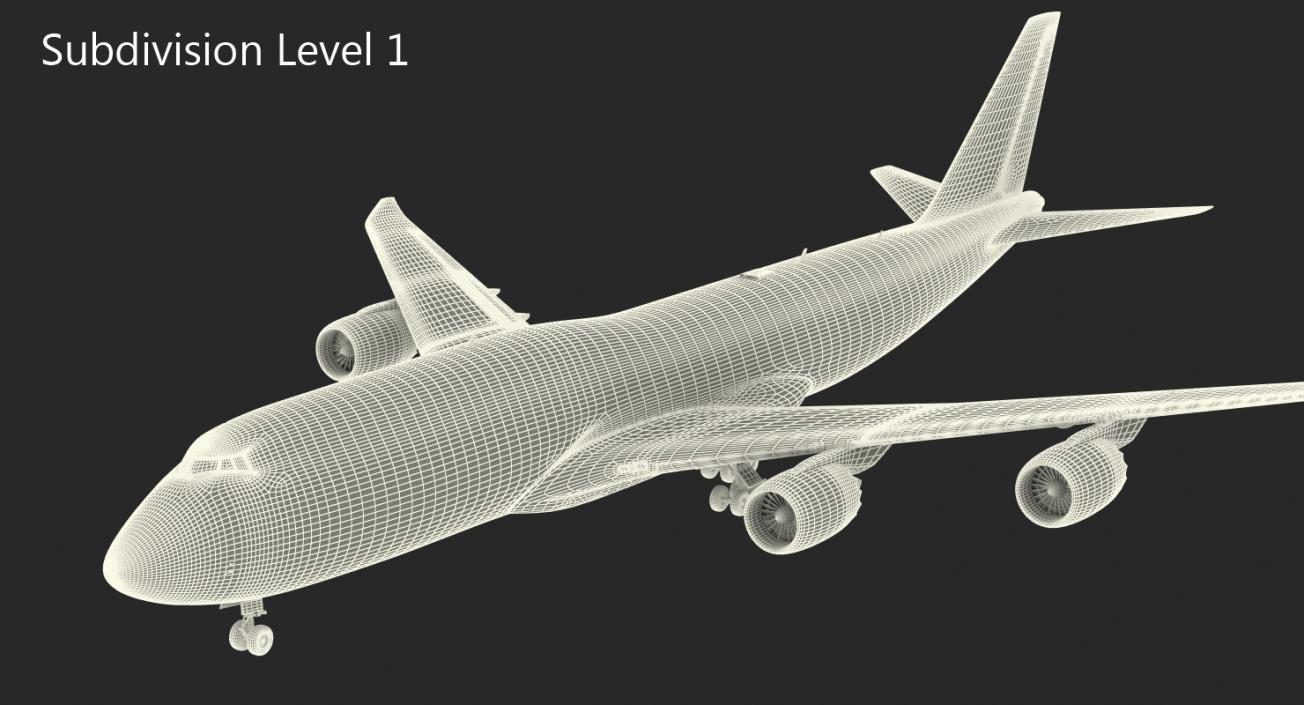 3D Boeing 747-8I Generic Rigged model