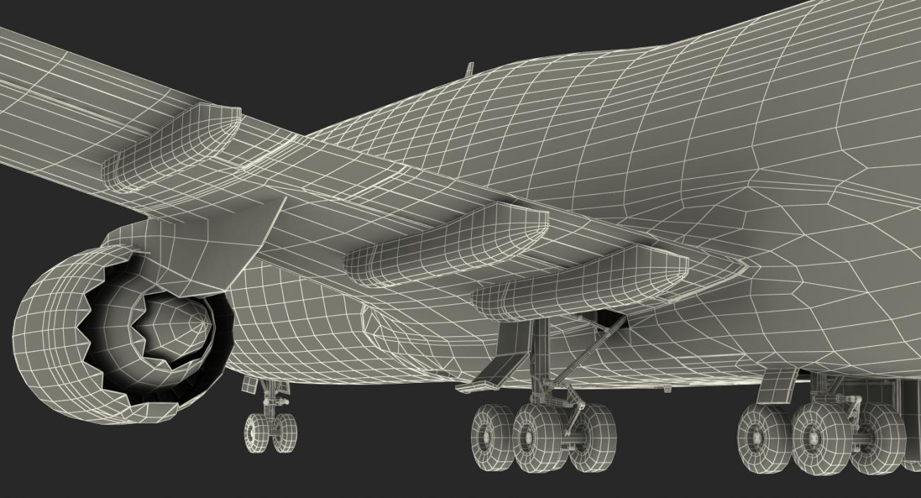 3D Boeing 747-8I Generic Rigged model