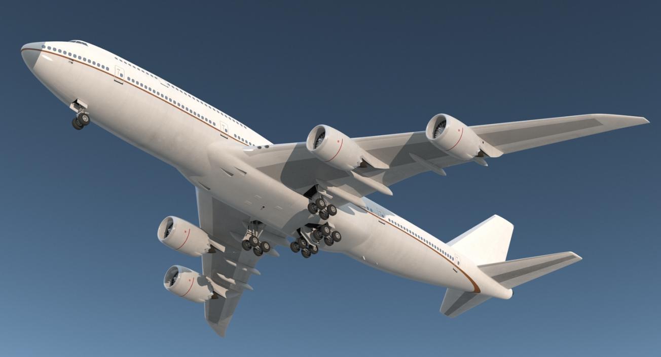 3D Boeing 747-8I Generic Rigged model