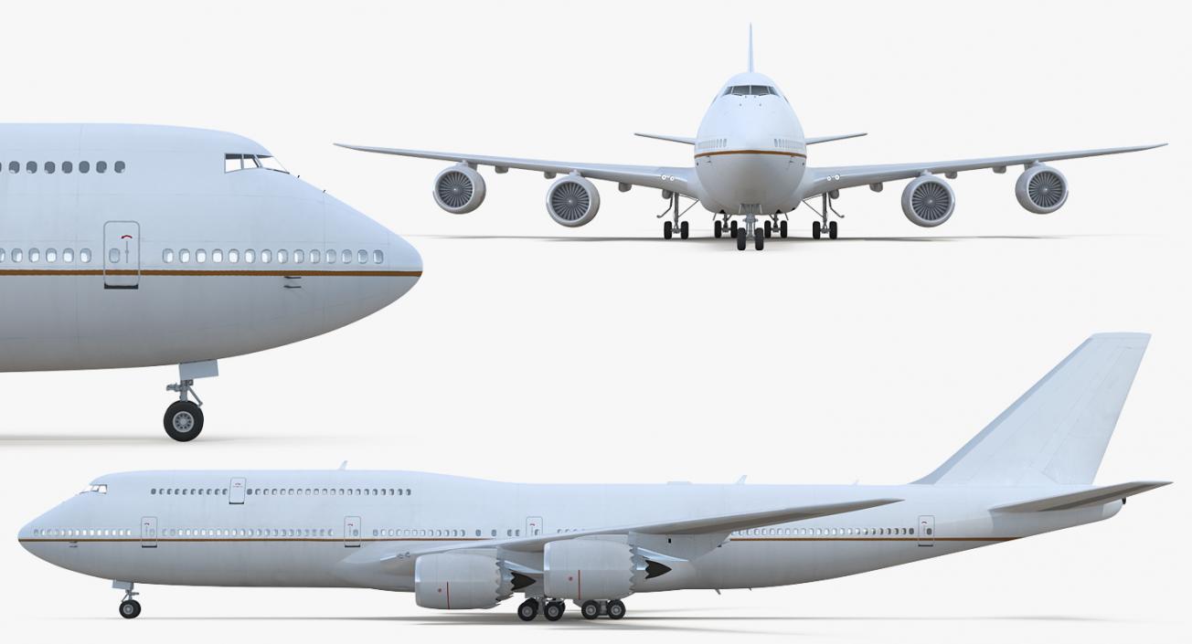 3D Boeing 747-8I Generic Rigged model