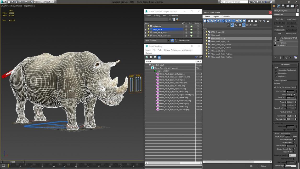 Rhino Rigged 3D