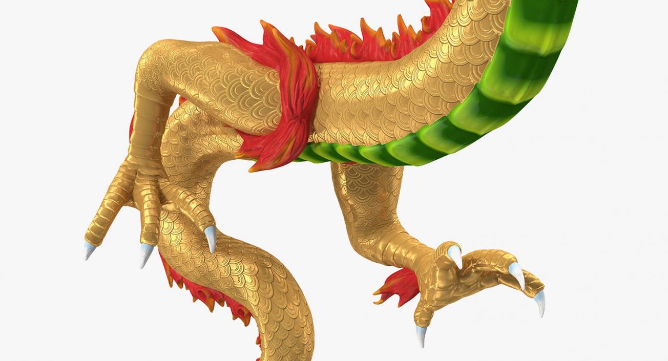 Multicolored Chinese Dragon 3D