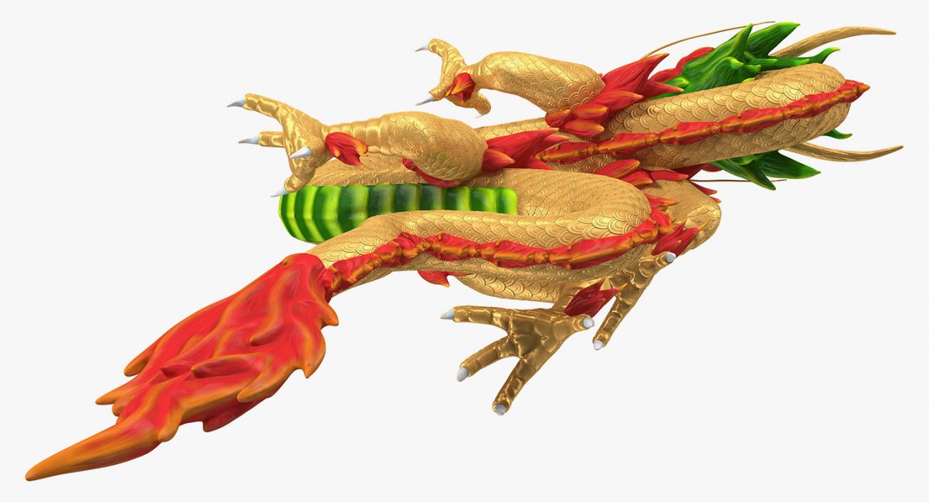 Multicolored Chinese Dragon 3D