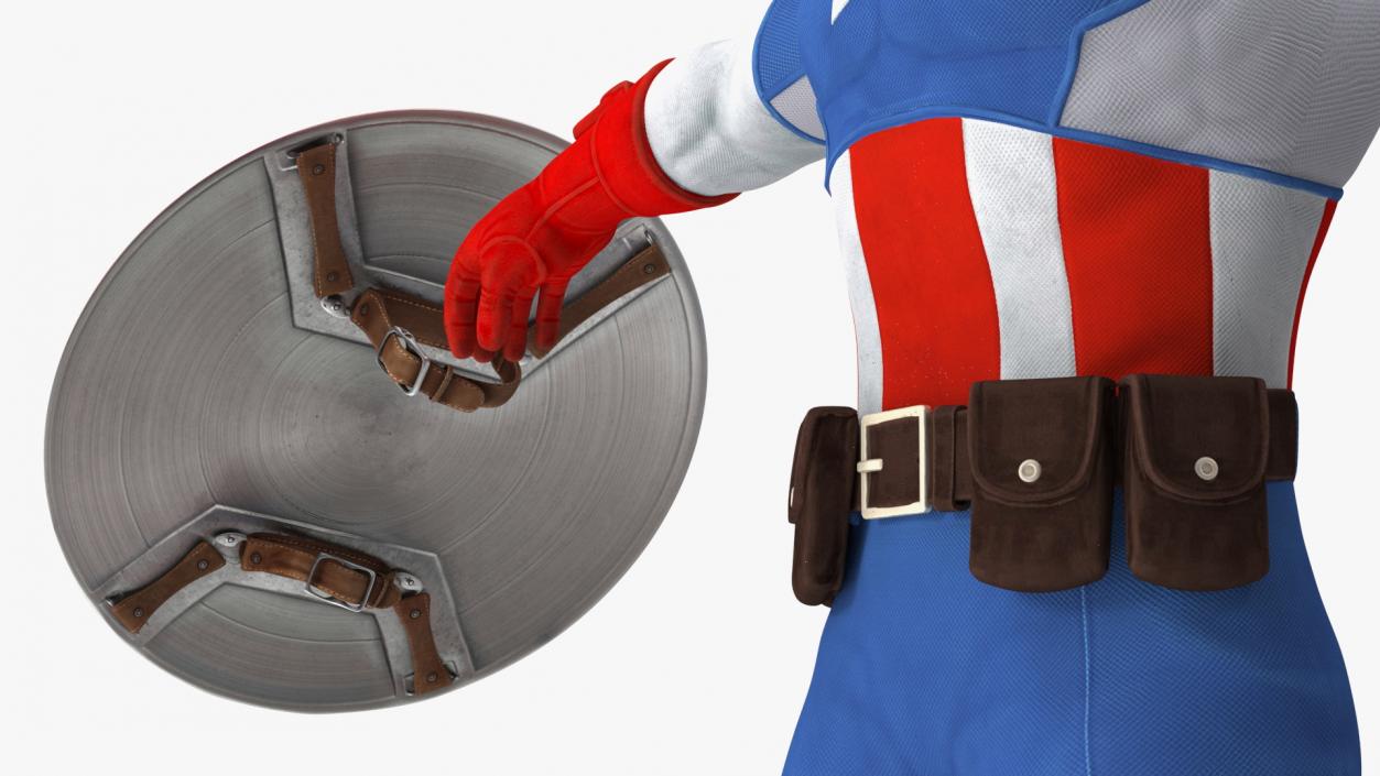 Marvel Cartoon Captain America Rigged 3D