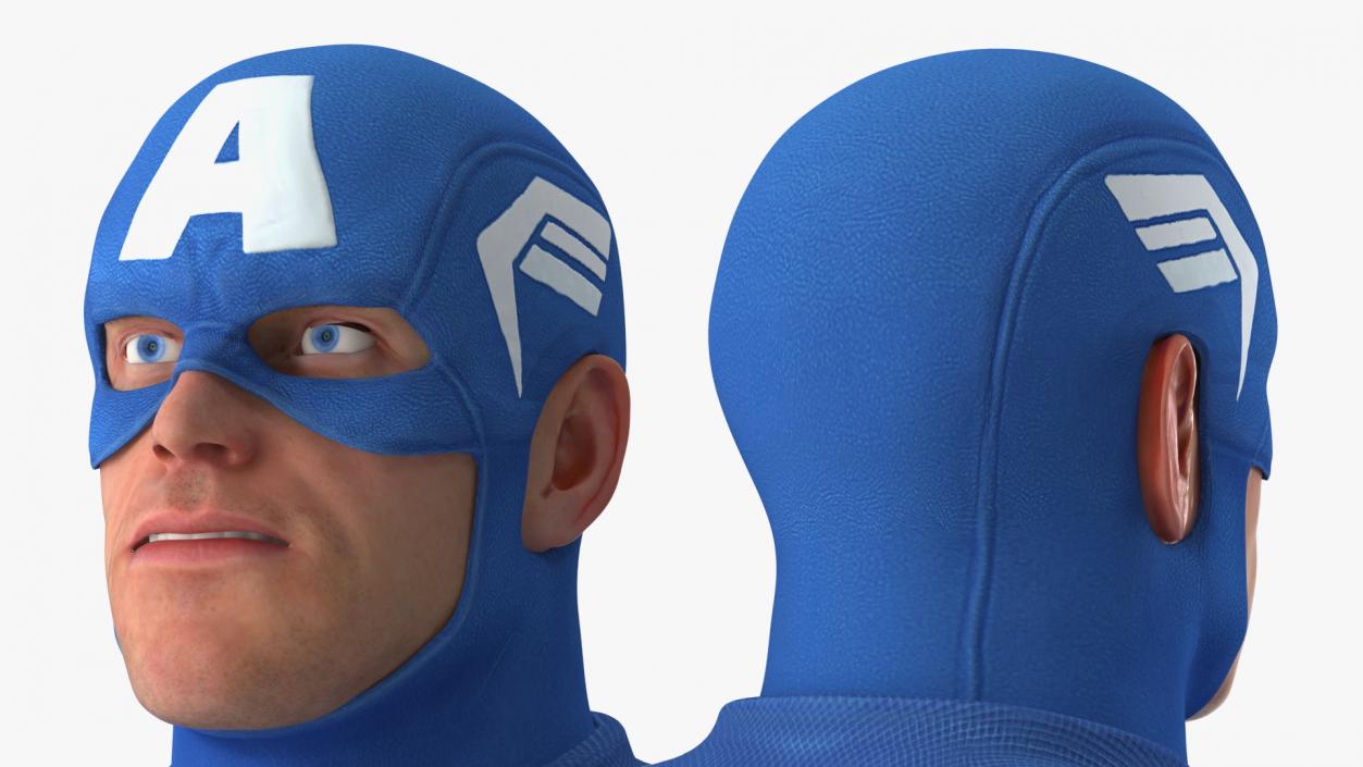 Marvel Cartoon Captain America Rigged 3D