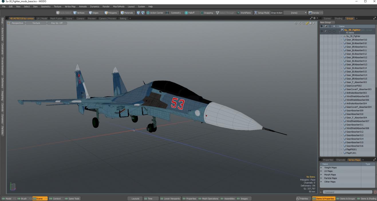 3D Su-30 Fighter model