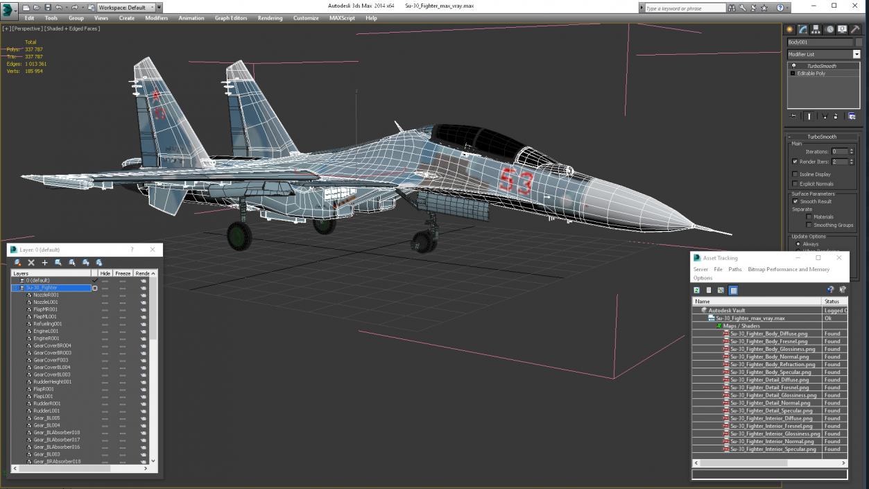 3D Su-30 Fighter model