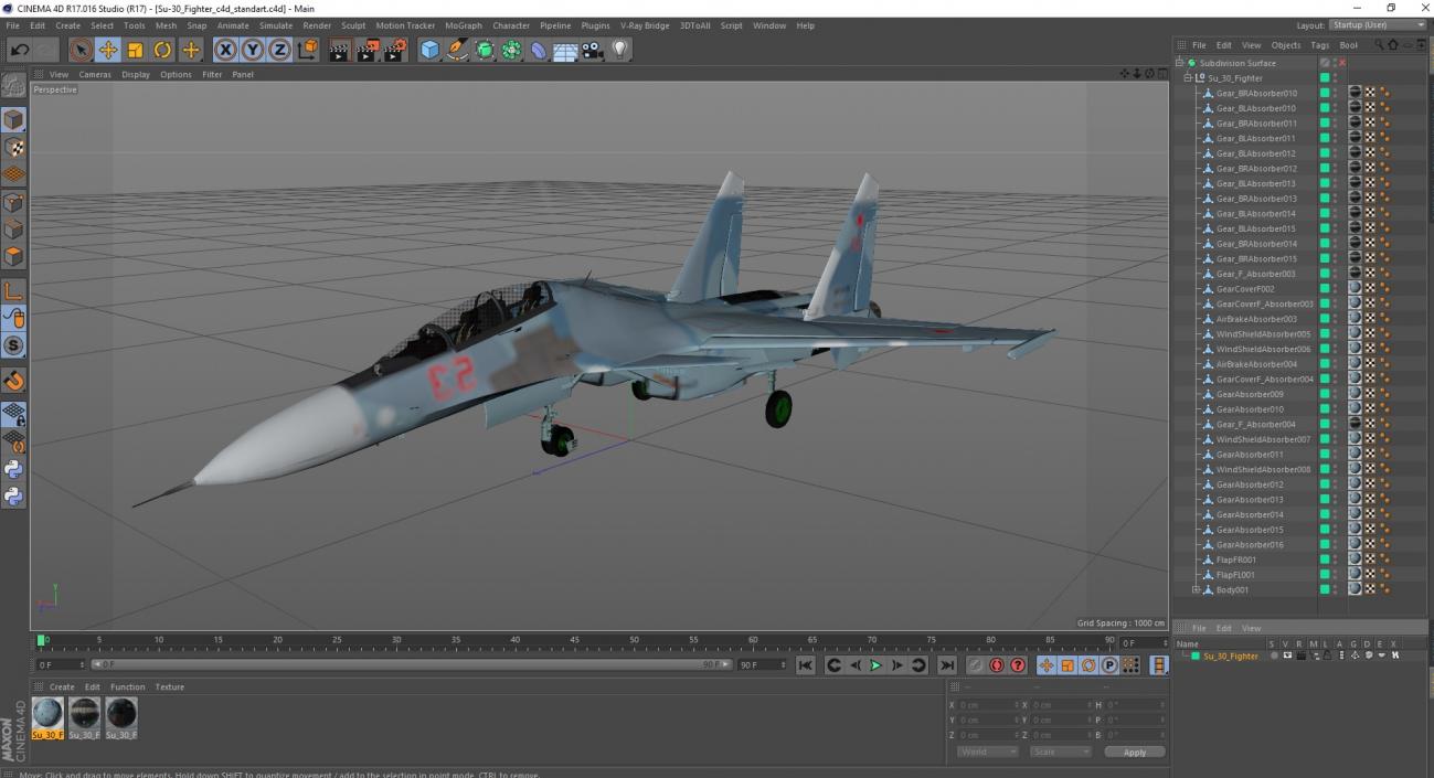 3D Su-30 Fighter model