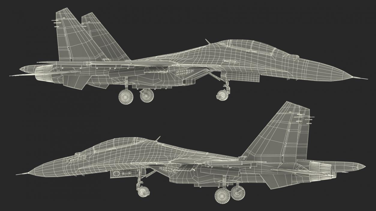 3D Su-30 Fighter model