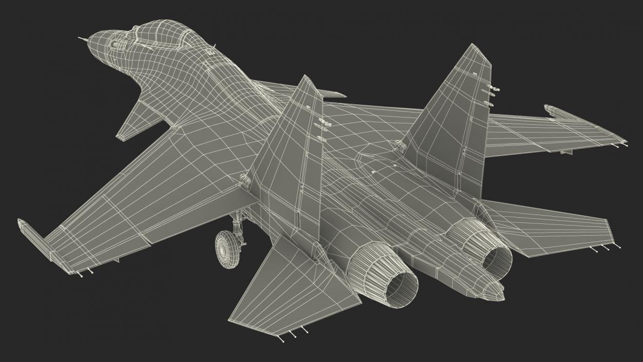 3D Su-30 Fighter model