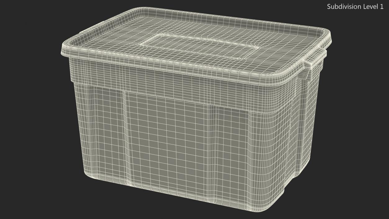 3D model Rubbermaid Polyethylene Storage Bin 25 Gallon