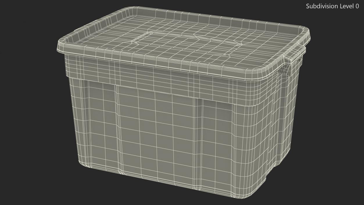 3D model Rubbermaid Polyethylene Storage Bin 25 Gallon