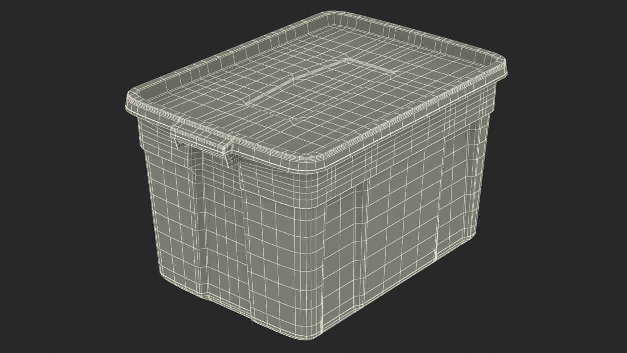 3D model Rubbermaid Polyethylene Storage Bin 25 Gallon