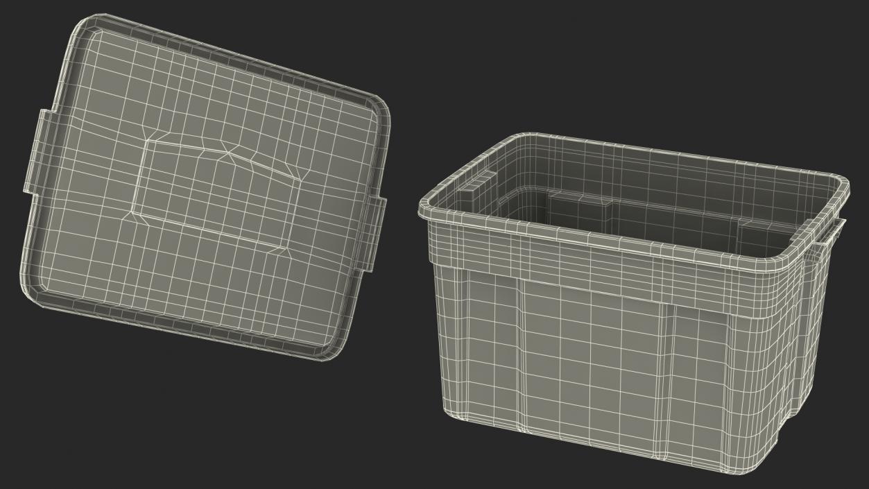 3D model Rubbermaid Polyethylene Storage Bin 25 Gallon