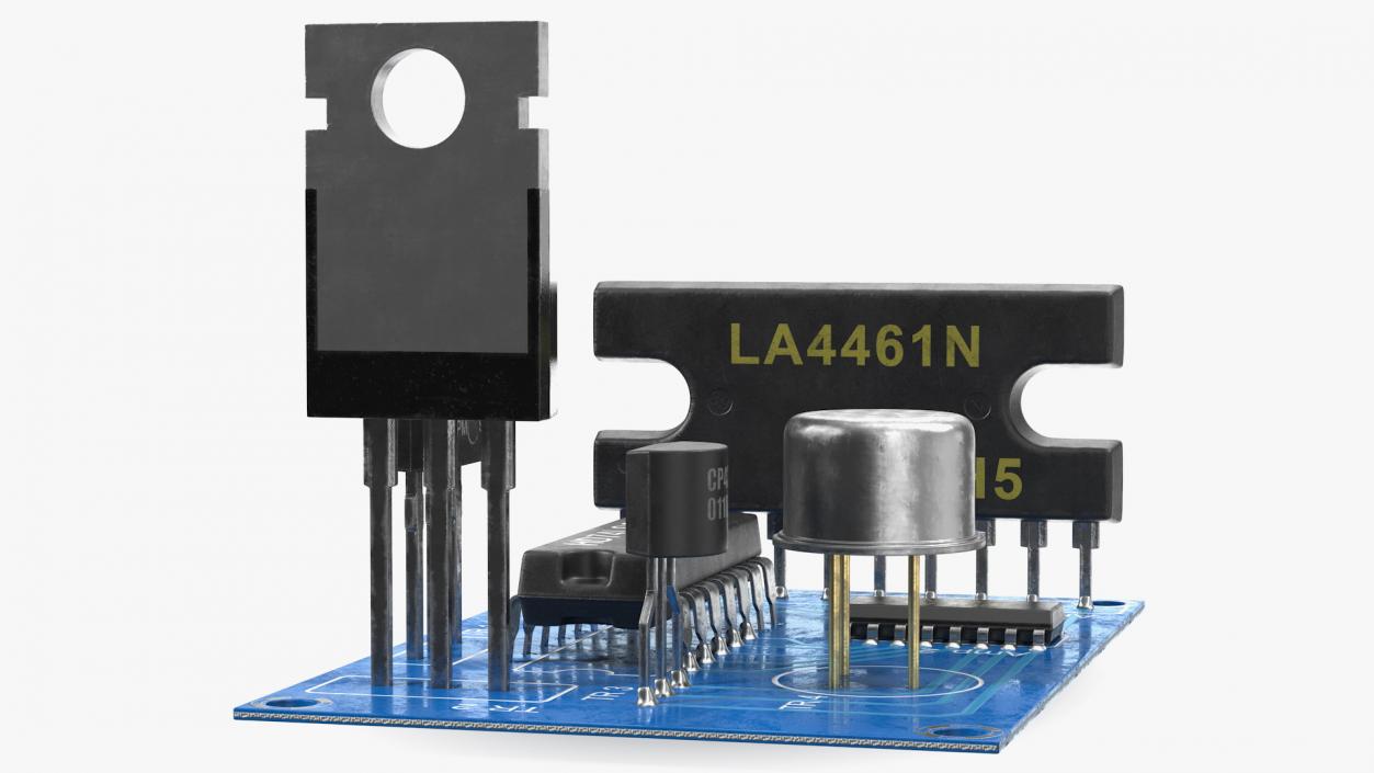 3D Active Electronics Components on Circuit Board