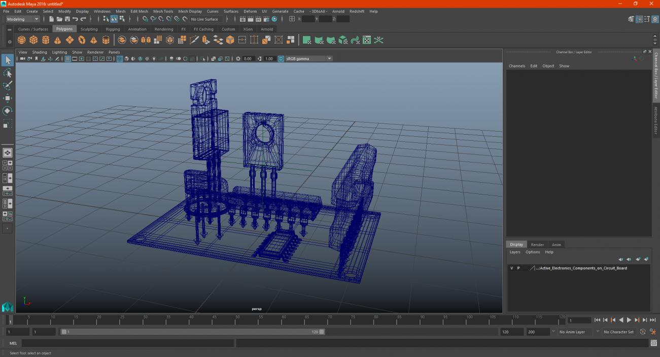 3D Active Electronics Components on Circuit Board