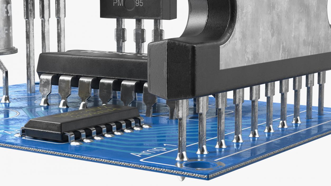 3D Active Electronics Components on Circuit Board