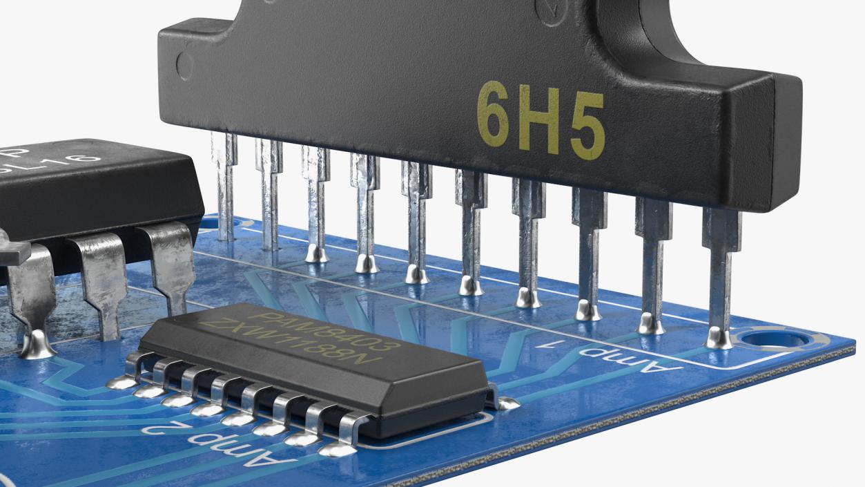 3D Active Electronics Components on Circuit Board