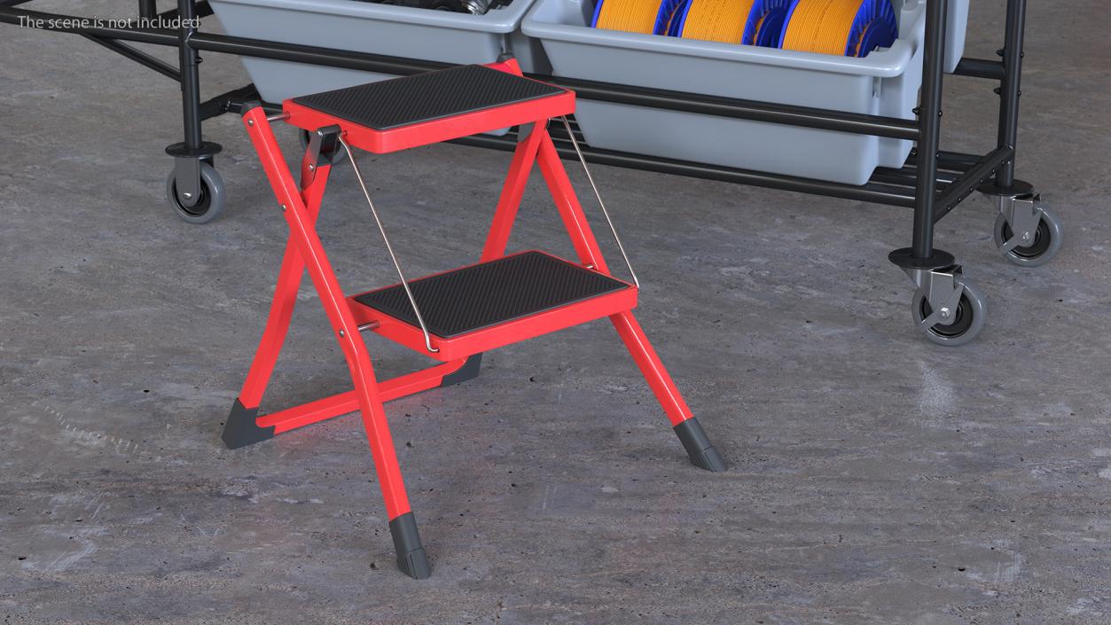 Step Stool Red 3D model