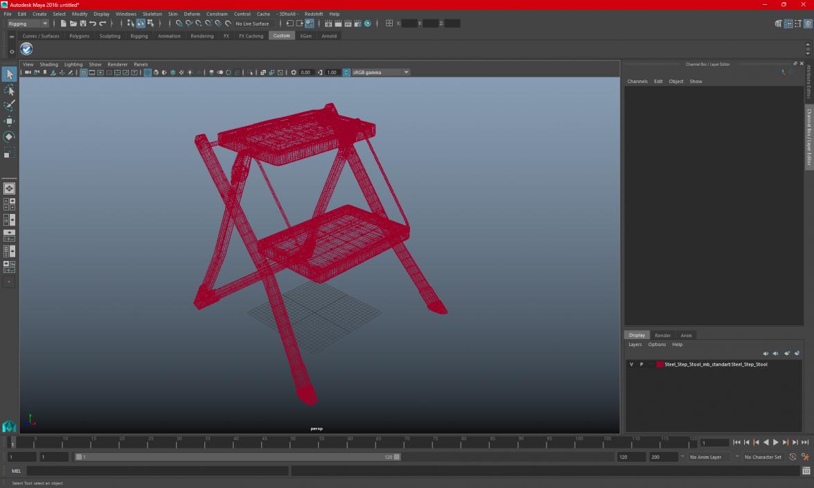 Step Stool Red 3D model