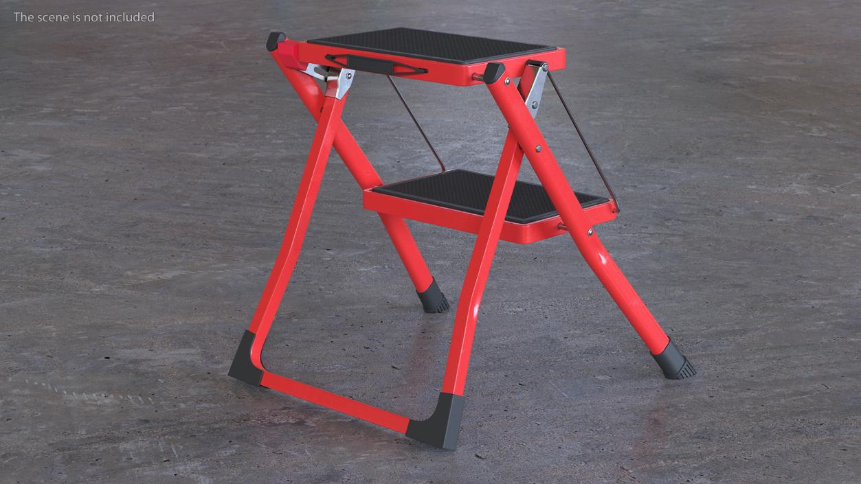 Step Stool Red 3D model