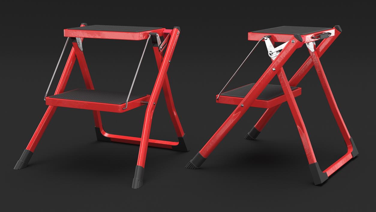 Step Stool Red 3D model