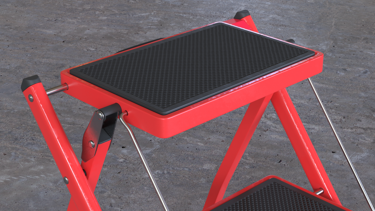 Step Stool Red 3D model