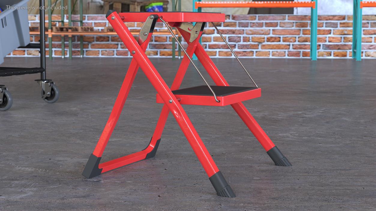 Step Stool Red 3D model