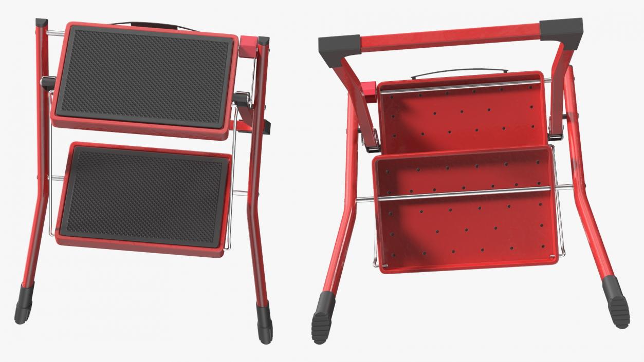 Step Stool Red 3D model